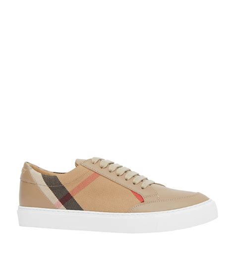 burberry house check and leather slip on sneakers|Women’s Designer Sneakers .